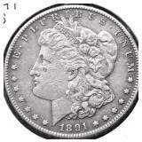 1891 S MORGAN DOLLAR XF