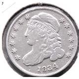 1834 BUST DIME VF