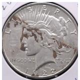 1922 D PEACE DOLLAR VF DETAILS