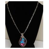 STERLING SILVER UNIQUE STONE NECKLACE
