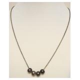 STERLING SILVER BEADED BRACELET