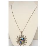 STERLING SILVER SUN AND MOON NECKLACE