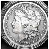 1892 S MORGAN DOLLAR F