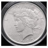 1923 PEACE DOLLAR AU
