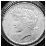 1923 PEACE DOLLAR AU