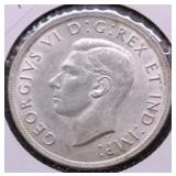1939 CANADA SILVER DOLLAR AU
