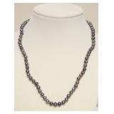 18" STERLING SILVER PEAEL NECKLACE