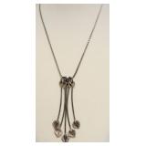 STERLING SILVER DROP SPEAR NECKLACE