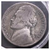 1944 S WAR NICKEL VG