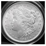 1921 MORGAN DOLLAR AU