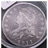 1811 BUST HALF DOLLAR VF