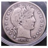 1894 S BARBER HALF DOLLAR VF