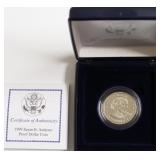 1999 PROOF SBA DOLLAR W BOX PAPERS