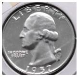 1957 PROOF WASHINGTON QUARTER