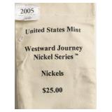25 DOLLARS FACE OF WESTWARD JOURNEY NICKELS IN MIN