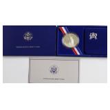 PROOF ELLIS ISLAND SILVER DOLLAR W BOX PAPERS