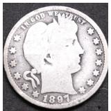 1897 BARBER QUARTER G