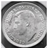 GEM BU 1943 AUSTRAIA SILVER 3 PENCE