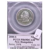 2000 S PCGS PF69DC WASHINGTON QUARTER