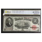 1917 PCGS XF40PPQ 2 $ US LEGAL TENDER