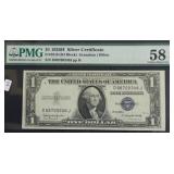 1935 H PMG AU58 PPQ SILVER CERTIFICATE