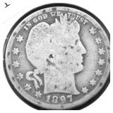 1897 O BARBER QUARTER G