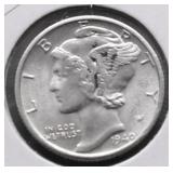 1940 D GEM BU MERCURY DIME