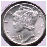 1940 S GEM BU MERURY DIME