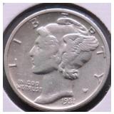 1931 S MERCURY DIME AU