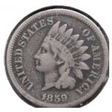 1859 INDIAN HEAD CENT VF