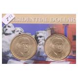 TWO GEM BU PRESIDENT DOLLARS