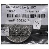 PROOF ELLIS ISLAND HALF DOLLAR