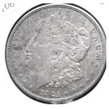 1921 D MORGAN DOLLAR XF