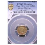 1922 OCGS AU DETAILS GRANT GOLD DOLLAR