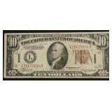WW2 10 $ HAWAII EMERGENCEY NOTE VF