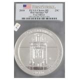 2010 PCGS CH BU 5 OZ .999 SILVER HOT SPRINGS QUART