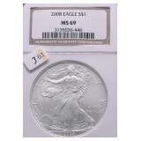 2008 NGC MS69 SILVER EAGLE
