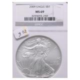 2009 NGC MS69 SILVER EAGLE