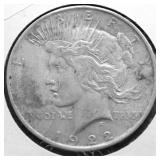 1922 PEACE DOLLAR XF