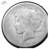 1923 PEACE DOLLAR VG