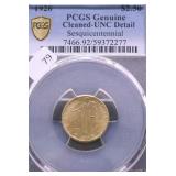 1926 PCGS UNC DETAILS SESQUICENTENNIAL 2 1/2 DOLLA