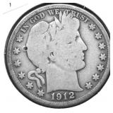 1912 BARBER HALF DOLLAR G