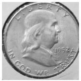 1952 D CHOICE BU FRANKLIN HALF DOLLAR