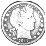 1911 S BARBER HALF DOLLAR G