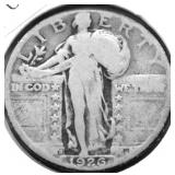 1926 S STANDING QUARTER VG