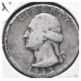 1932 WASHINGTON QUARTER F