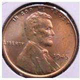 1945 GEM RED LINCOLN CENT