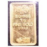 1 GRAM .999 GOLD SUISSE
