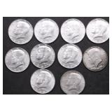 10 40 % SILVER HALF DOLLARS