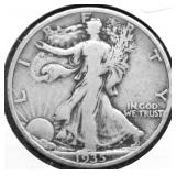1935 S WALKING HALF DOLLAR VF